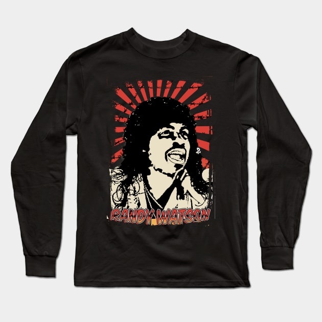 Randy Watson 80s Retro Vintage Aesthetic Long Sleeve T-Shirt by Ihkwan Art